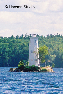 Sunapee, NH - Loon Island Lighthouse - Vertical